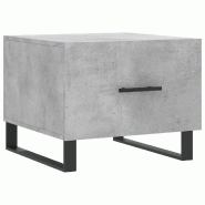 VidaXL Table basse gris béton 50x50x40 cm bois d'ingénierie Modèle Flex Ligne - 829452