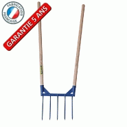 Aerogrif' 5 dents 2 manches 1,10 m, type grelinette, outil de jardinage biologique