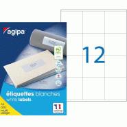 Apli 1200 étiquettes blanches multi-usage, format 70 x 70 mm (100 feuilles A4 / cdt) - 3270241021677
