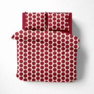 Benetton - Ensemble 4 pièces Lit King (Housse de Couette 260x240cm, Drap-Housse 200x200cm et 2 Taies d'Oreiller 50x50cm) 100% Coton Rouge - rouge BE6