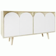Buffet 4 portes en aggloméré Venezia chêne et blanc Hanah Home - 8684284023959 Buffet 4 portes en aggloméré Venezia chêne et blanc Hanah Home - 8684284023959