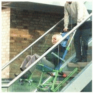 Chaise d'évacuation d'escalier légère lors d'une situation d'urgence pour erp