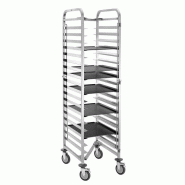 Chariot inox à glissières pâtissier 18 niveaux (L)600 x (P)400 mm, à assembler