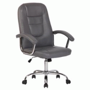 CLP Fauteuil de bureau Reedville avec hauteur réglable et accoudoirs Gris - gris polyester 318006 CLP Fauteuil de bureau Reedville avec hauteur réglable et accoudoirs Gris - gris polyester 318006