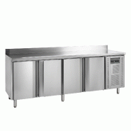 Comptoir pour saladette réfrigéré CK7410 4 portes GN1/1 Inox TEFCOLD