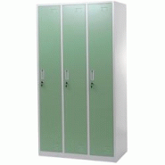 Décoshop26 - Casier avec 3 compartiments avec serrure tôle d'acier laminé vert 180x90x50 cm 04_0007274 - 3000262036561 Décoshop26 - Casier avec 3 compartiments avec serrure tôle d'acier laminé vert 180x90x50 cm 04_0007274 - 3000262036561