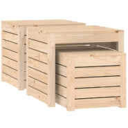 ENSEMBLE DE BOÎTES DE JARDIN 3 PIÈCES BOIS DE PIN MASSIF 02_0013175 ENSEMBLE DE BOÎTES DE JARDIN 3 PIÈCES BOIS DE PIN MASSIF 02_0013175