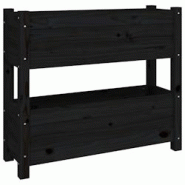 Helloshop26 - Jardinière bac lit surélevé plantes fleurs terrasse jardin 77 x 25 x 66 cm bois massif de pin noir 02_0037853 - 3000217867509 Helloshop26 - Jardinière bac lit surélevé plantes fleurs terrasse jardin 77 x 25 x 66 cm bois massif de pin noir 02_0037853 - 3000217867509