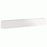 Helloshop26 - Jardinière moderne à fond ouvert bel équilibre décoratif pour jardin balcon 280 x 40 x 40 cm en acier inoxydable 02_0051482 - vert i