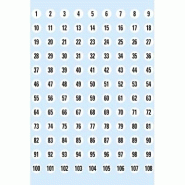 HERMA 540 pastilles adhésives numérotées 1-540 coloris blanc, Ø 8 mm (5 feuilles 9x16 / cdt) - 4128