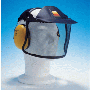 Multi system pare visage combiné - Visière grillagée avec casque anti bruit PELTOR