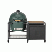 Pack 2XL - Table modulaire + Meuble placard avec plateau acacia - Egg - ConvEGGtor - 3 lots de 2 roues - Big Green Egg - 0615402595087