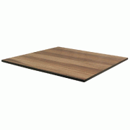 Plateau carré table intérieur/extérieur Mésa 60x60cm en compact chêne colorado