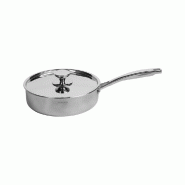Sauteuse avec couvercle Tripli Pro 24 cm -  Argent / Métallique Rond Acier Inoxydable (inox  Baumalu 24.00x24.00 cm - 3216383555243