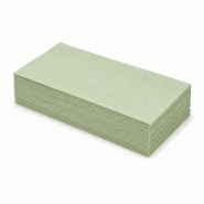 Serviettes de table papier Le Nappage Tex Touch 38 x 38 cm sauge doux pliage 1/8 - lot 400 - vert papier STT4007S.P18
