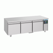 Soubassement réfrigéré professionnel 3 tiroirs 1600x700xh600 - P7489.5480