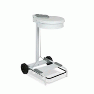 Stil Casa support sac collecte déchets, acier peint, ouverture à pédale, 54,6x60x94 cm, élastique maintien sac, 110 lt, blanc. - 406 BI Stil Casa support sac collecte déchets, acier peint, ouverture à pédale, 54,6x60x94 cm, élastique maintien sac, 110 lt, blanc. - 406 BI