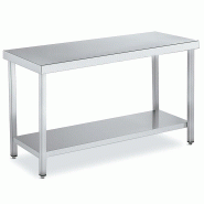 Tables Inox de Travail Centrale DISTFORM Premium avec étagère - Profondeur 500 mm - 1800_0
