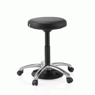 Tabouret / Tabouret Pivotant / Chaise de Travail Operator Step Similicuir Noir hjh OFFICE - noir plastique 657712