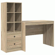 VidaXL Bureau avec tiroir 2 pcs Chêne Sonoma Modèle Titan Panorama Design - 3337371