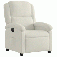 VidaXL Fauteuil inclinable électrique Crème Velours Modèle Brivora - 3204287