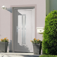 Vidaxl porte d'entrée blanc 98x190 cm pvc 3187886