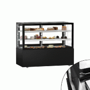 Vitrine réfrigérée pour pâtisserie MADRID - 1500 mm - 2 étagères - Noir