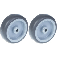 Roue 75mm 3" à pneu en caoutchouc gris avec centre en plastique Capacité de 120kg, jeu de 2 Roue 75mm 3" à pneu en caoutchouc gris avec centre en plastique Capacité de 120kg, jeu de 2
