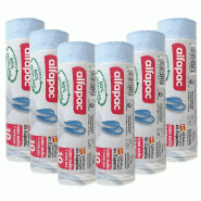 Alfapac - Sacs poubelle à fermeture automatique 10L 45X57cm, 6 rouleaux x 15 unités (80% recyclés) - blanc PK6979