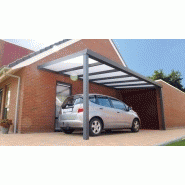 De16022z - carport en aluminium legend plus - anthracite avec plaque en polycarbonate transparente - l300 x p200 cm