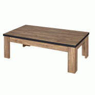 Deladeco Table basse style industriel chêne/noir Esterelle - 3665367201025