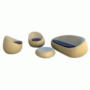 Ensemble salon de jardin STONE - crème