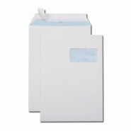 GPV Boîte de 250 pochettes Green blanches 229x324/C4, 90 g/m², avec fenêtre 100x50 à 20/52, adhésives avec bande - 3250650030330