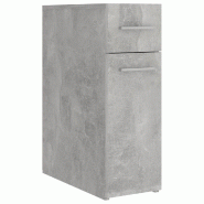 Helloshop26 - Armoire d'apothicaire rangement pratique 20 x 45,5 x 60 cm en bois gris béton 02_0047788 - gris Bois massif 3000234959478