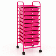 Helloshop26 - Chariot de rangement roulant 32,5 x 37 x 86 cm pratique à utiliser gain d'espace style moderne en fer roe - 3000226686603