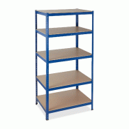 Helloshop26 - Étagère de rangement charge lourde ajustable garage 180 x 90 x 60 cm en métal bleu 13_0006124 - bleu métal 3000242965003