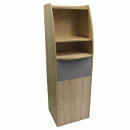 Meuble poubelle d'intérieur 86L & Micro-ondes Snacking Haut décor Chianti Oak