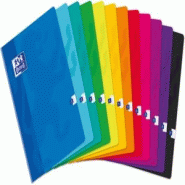 Oxford Lot de 40 Cahier Color Life piqué 24x32, 48p./24 feuilles 90g/m², Séyès, coloris assortis (12) - 3020122874034