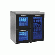 Réfrigérateur bar droite avec 1 porte battante en verre et 2 tiroirs en verre, 90 bouteilles 920x500x875 mm - VIRTUS - 0615402524810