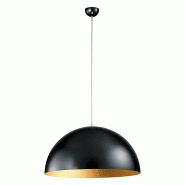 ROSSINI ILLUMINAZIONE Suspension Ofu Semisphere En Métal Noir/Or Satiné E27 Ip20 - Lustre À Suspension Moderne Pour Intérieurs Au Design Raffiné