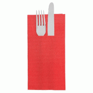 Serviette kangourou écolabel double point rouge 39x40cm par 1400