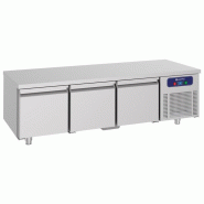 Soubassement réfrigéré inox 3 tiroirs gn 1/1 pour cuisson températu... - PHCE2005/F