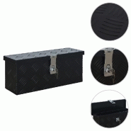 Vidaxl boîte en aluminium 485x140x200 mm noir 144845