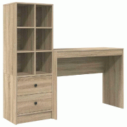 VidaXL Bureau avec tiroir 2 pcs Chêne Sonoma Modèle Titan Nova Pro - 3337331