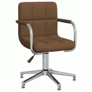 VidaXL Chaise Pivotante De Salle à Manger Marron Tissu - 3088065XL VidaXL Chaise Pivotante De Salle à Manger Marron Tissu - 3088065XL