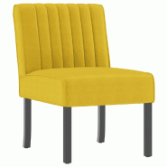 VidaXL Fauteuil sans accoudoirs jaune velours Modèle Vega Design - 352455