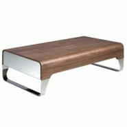 AC ANGEL CERDA Angel Cerdá Table basse rectangulaire en noyer et acier chromé 2001C 120 x 70 x 34 - marron Bois manufacturé 8435631001799 AC ANGEL CERDA Angel Cerdá Table basse rectangulaire en noyer et acier chromé 2001C 120 x 70 x 34 - marron Bois manufacturé 8435631001799