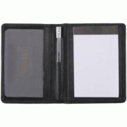 Alassio Conférencier format A8, en cuir noir - 4021068430659
