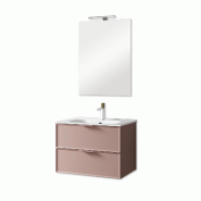 AQA Design Composition de salle de bain en MDF ZEFIRA rose poudre L.61 P.46,5 H.190 MPZE06-CIP - rose Bois manufacturé MPZE06-CIP