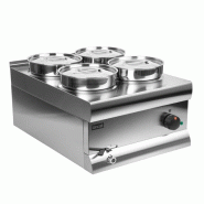 Bain-Marie 4 pots Silverlink 600 BS4W - 450 x 600 x 325 mm - LINCAT - 0615402111539 Bain-Marie 4 pots Silverlink 600 BS4W - 450 x 600 x 325 mm - LINCAT - 0615402111539